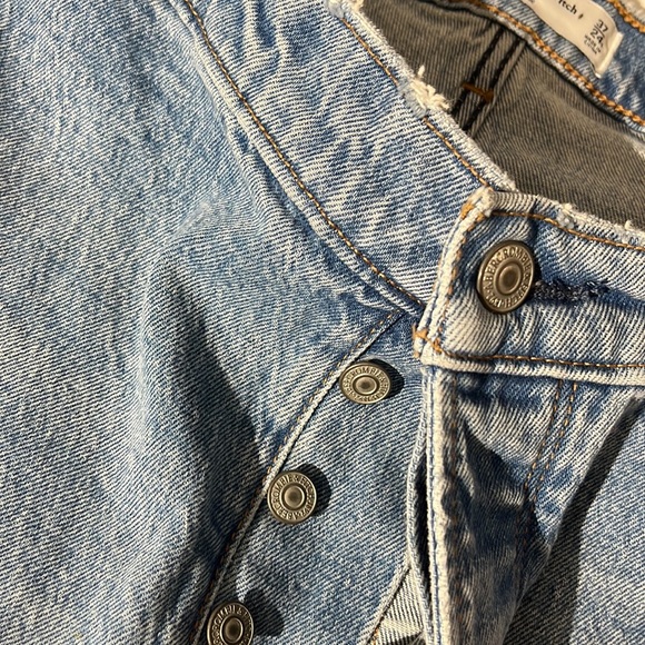 Abercrombie & Fitch The Dad High Rise denim jeans sz 24 short 37 plus distressed - Picture 4 of 10